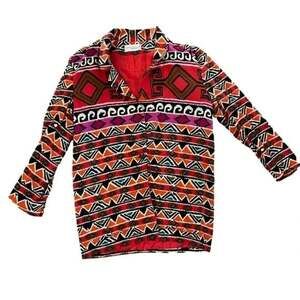 Vintage Adam Douglass For Adrianna Papell Aztec Print Blazer